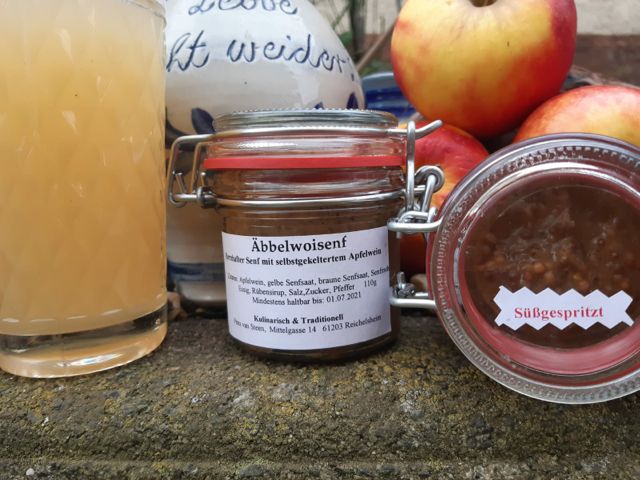 Apfelwein Senf süßgespritzt