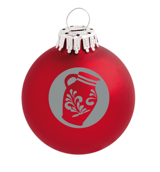 Christbaumkugel "Bembel" (rot-matt)