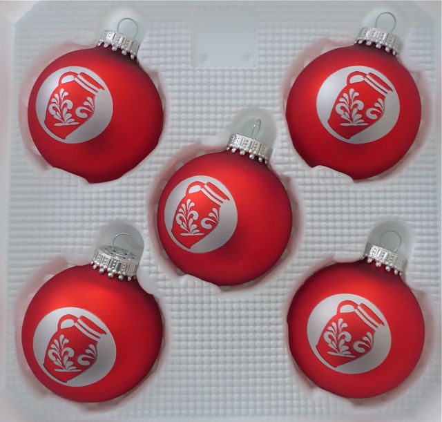 Christbaumkugel "Bembel" (rot-matt)