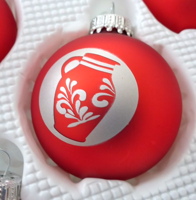 Christbaumkugel "Bembel" (rot-matt)