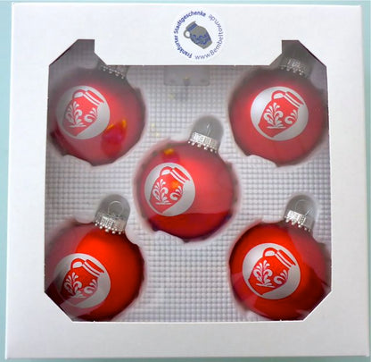 Christbaumkugel "Bembel" (rot-matt)