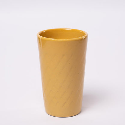 Gerippter Apfelweinbecher - gelb, 0,3l