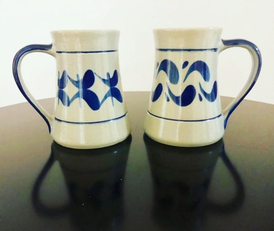Hessische Kaffeepötte und Teepötte - grau blau