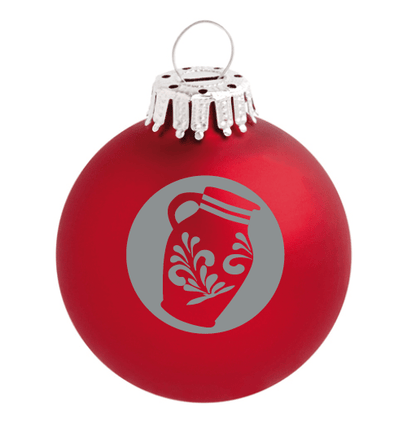 Christbaumkugel "Bembel" (rot-matt)